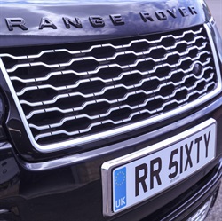 Land Rover 2018 facelift kølergrill til Range Rover L405 fra 2013 og frem 2017 - Sølv front med sort kant